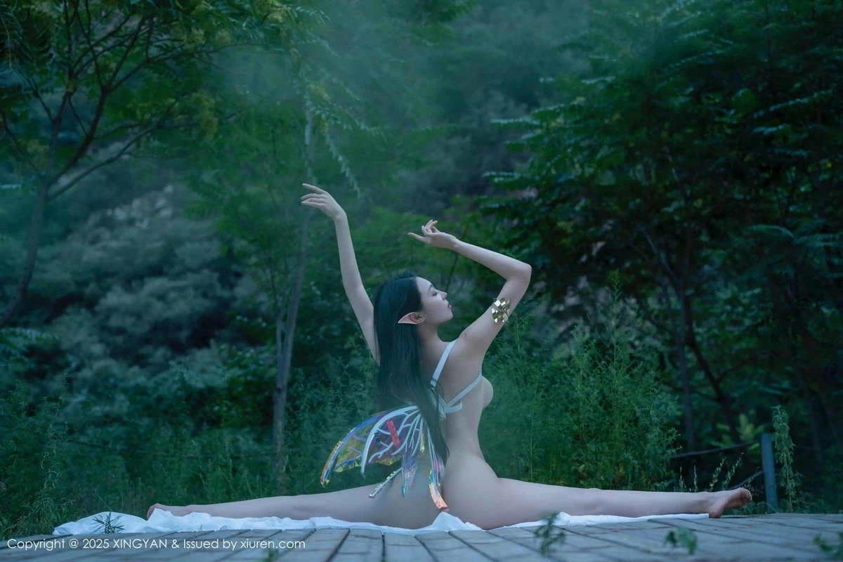 秀人集.com_[XINGYAN星颜社]VOL.314_模特清妙精灵装扮性感白色连衣长裙秀翘臀美腿惹火诱惑写真60P