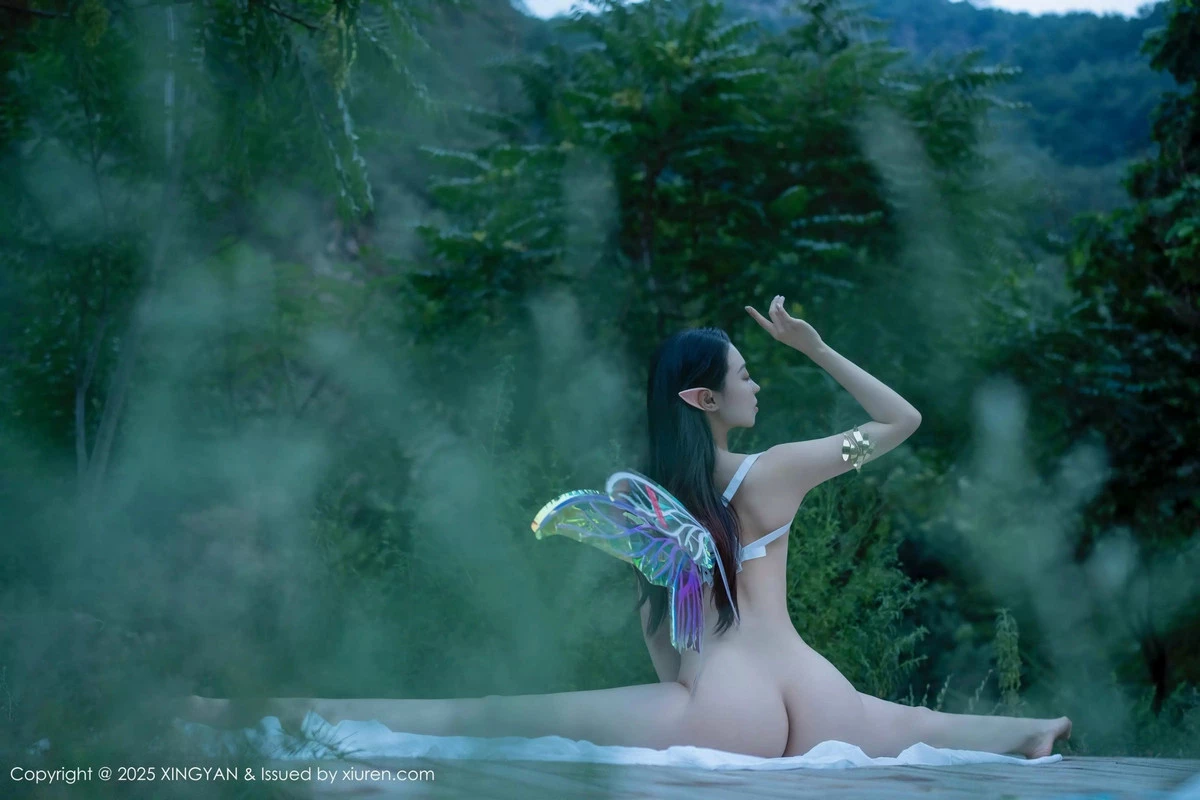 秀人集.com_[XINGYAN星颜社]VOL.314_模特清妙精灵装扮性感白色连衣长裙秀翘臀美腿惹火诱惑写真60P