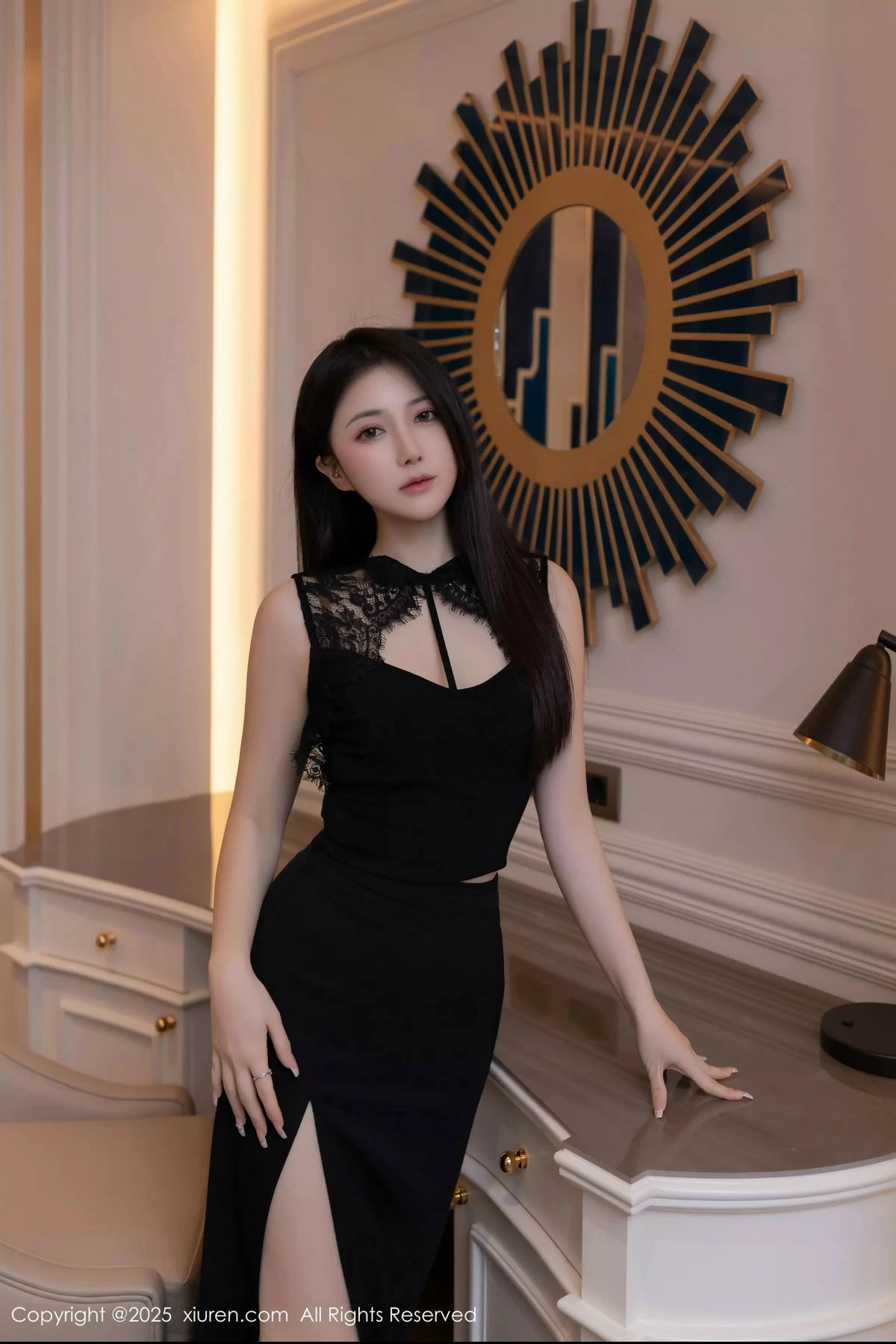 秀人集.com_[XiuRen秀人网]No.9953_模特鱼子酱Fish性感黑色连衣裙配超薄肉丝秀曼妙身姿诱惑写真80P