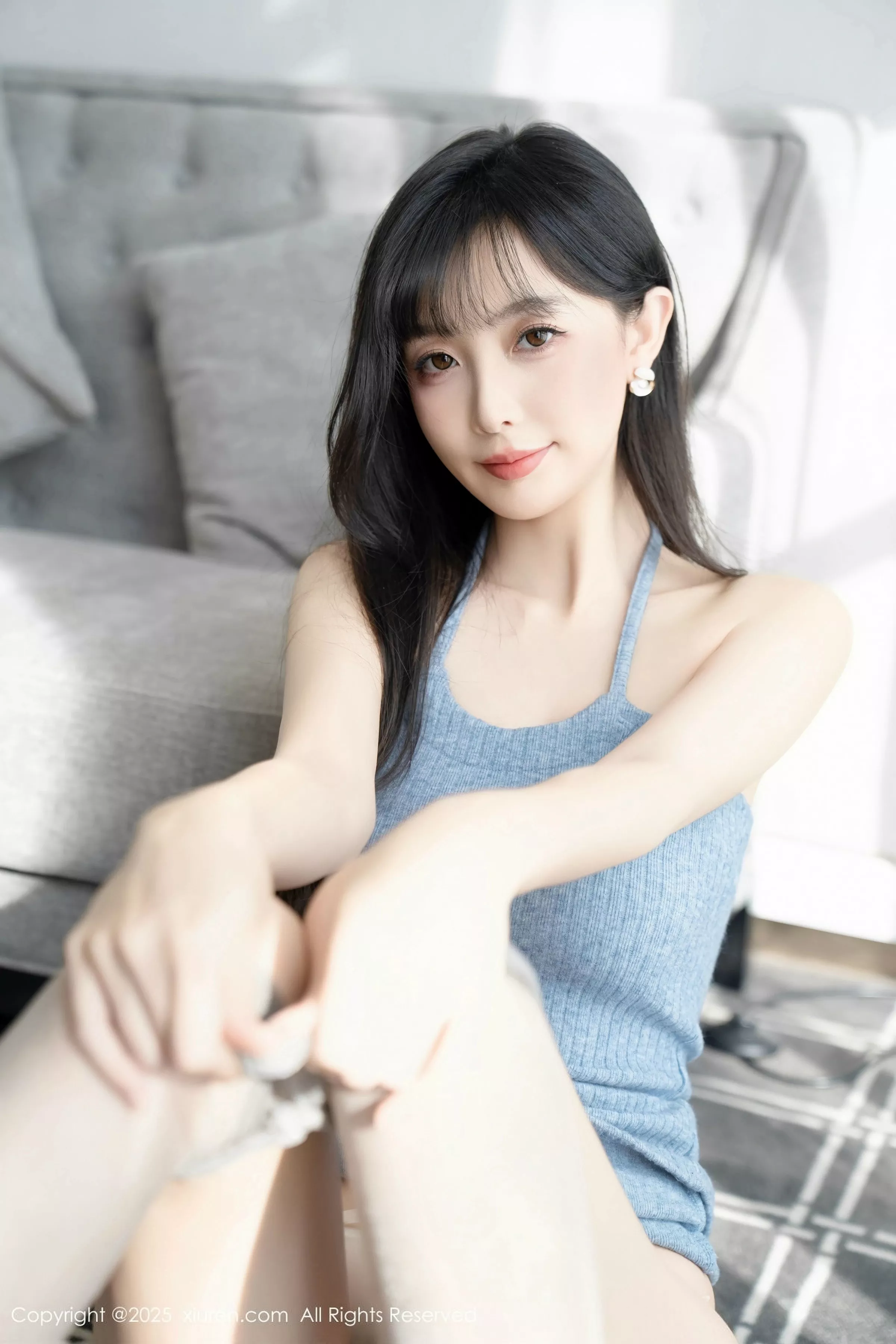 秀人集.com_[XiuRen秀人网]No.10124_模特樱桃小阑子性感浅蓝色连衣短裙配灰丝袜秀曼妙身姿诱惑写真86P