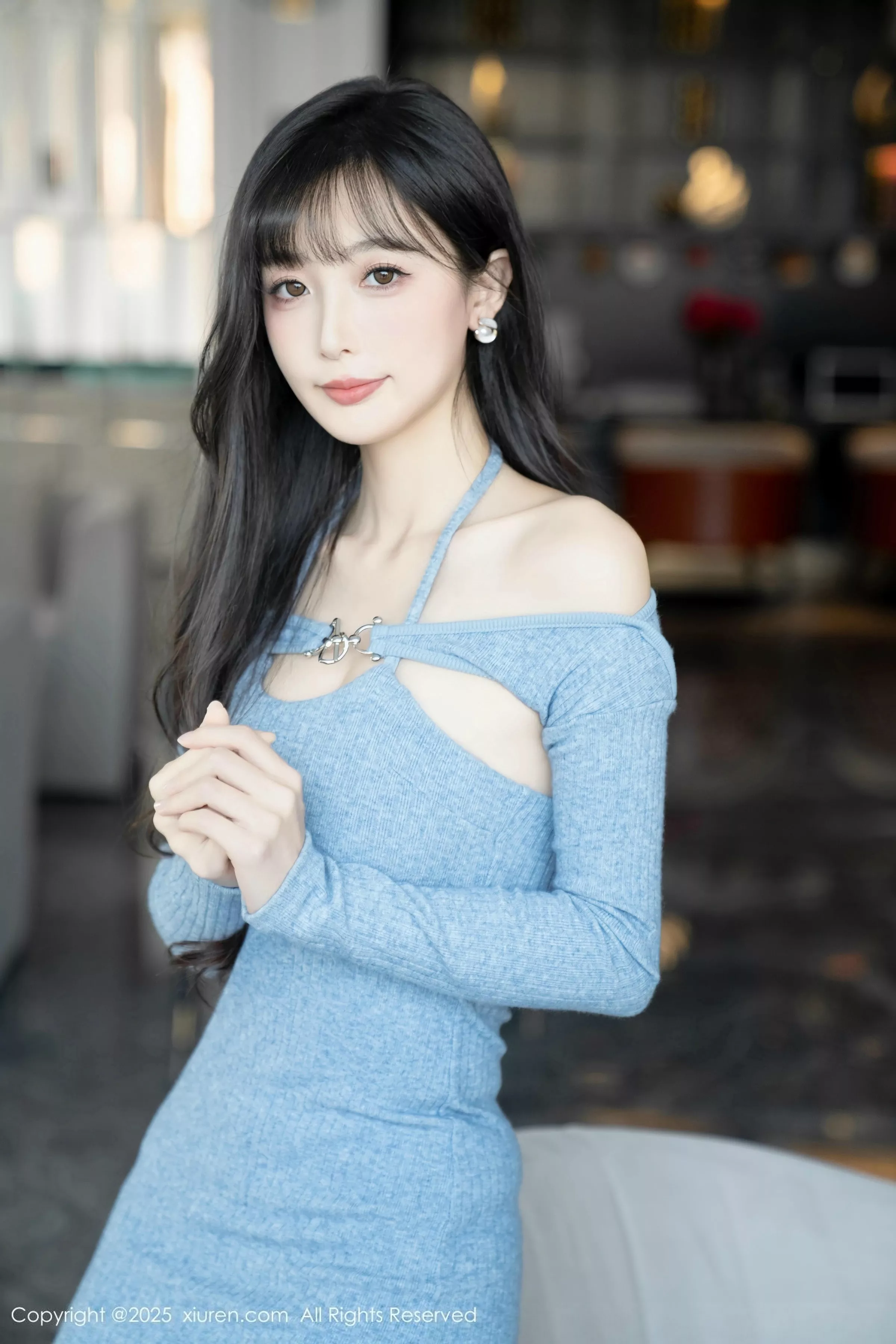 秀人集.com_[XiuRen秀人网]No.10124_模特樱桃小阑子性感浅蓝色连衣短裙配灰丝袜秀曼妙身姿诱惑写真86P