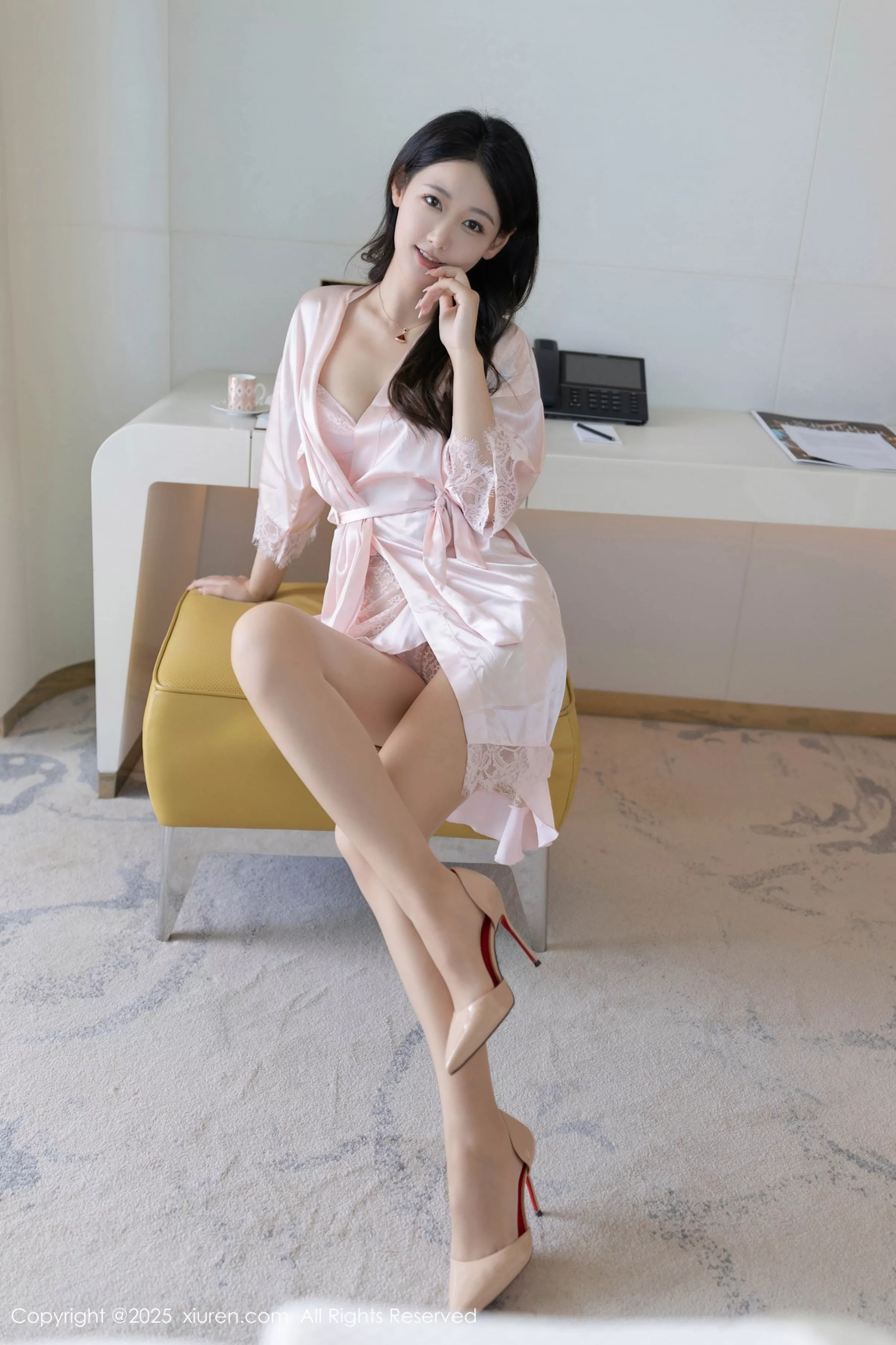 秀人集.com_[XiuRen秀人网]No.10150_模特唐安琪性感粉色连衣短裙露粉色内衣配肉丝袜秀美腿诱惑写真79P