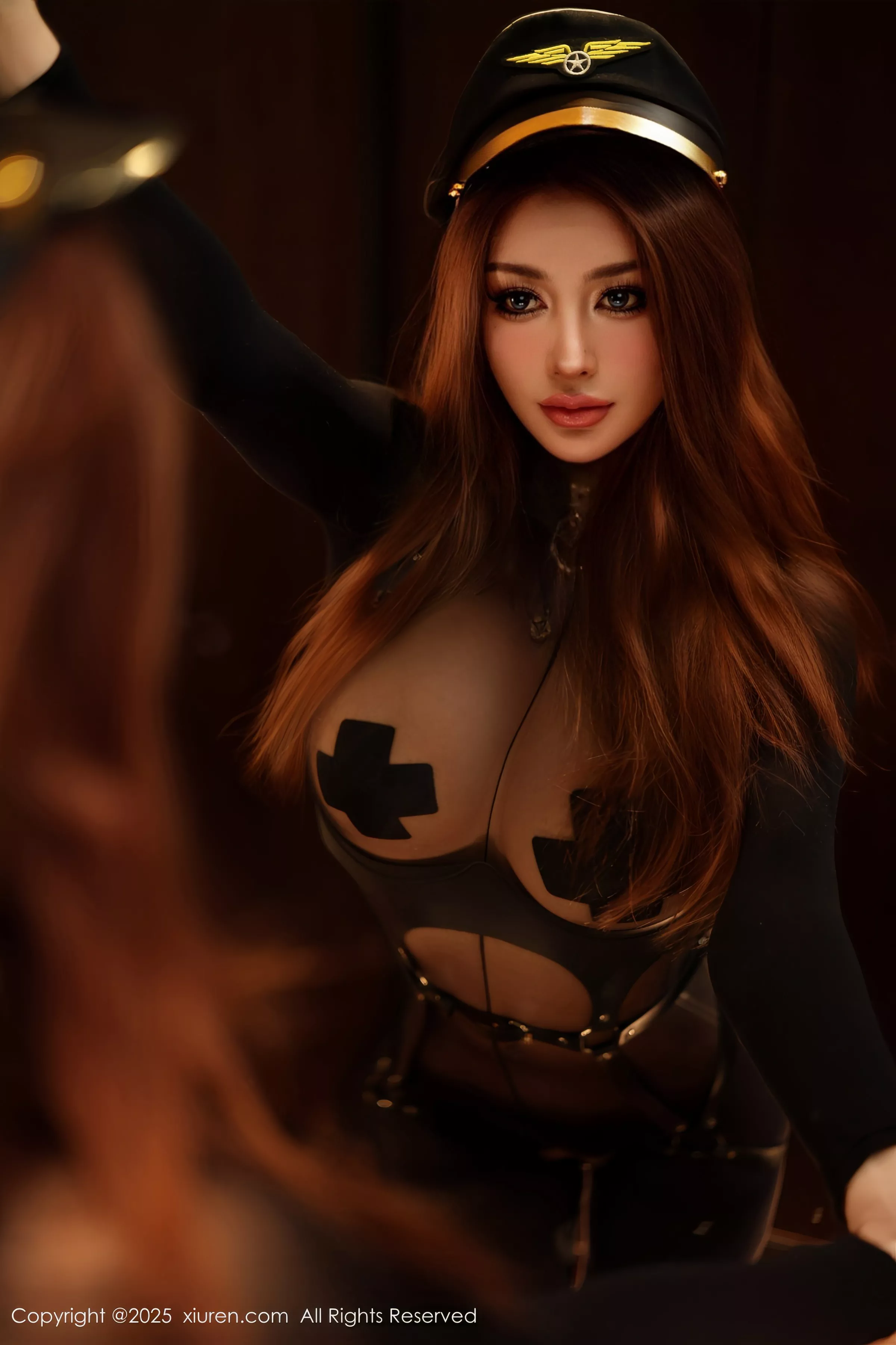 秀人集.com_[XiuRen秀人网]No.10210_模特蕾蕾醒了没性感黑色连体丝袜紧身秀完美曲线撩人诱惑写真49P