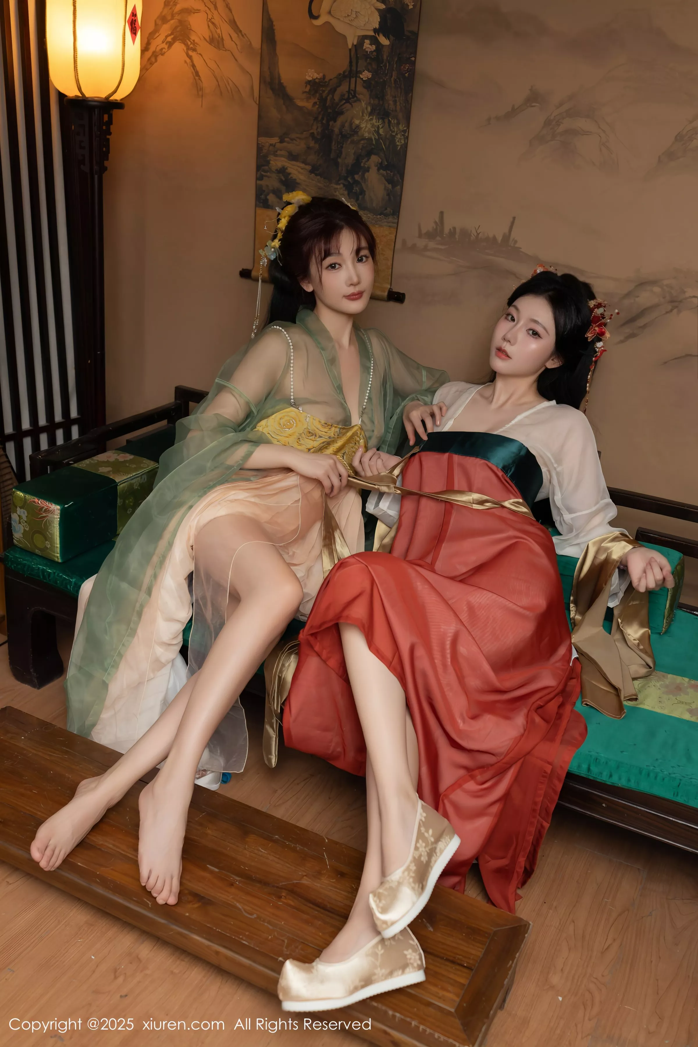 秀人集.com_[XiuRen秀人网]No.10223_模特合集女神陆萱萱＆安然anran激情互动薄纱古装撩人诱惑写真80P