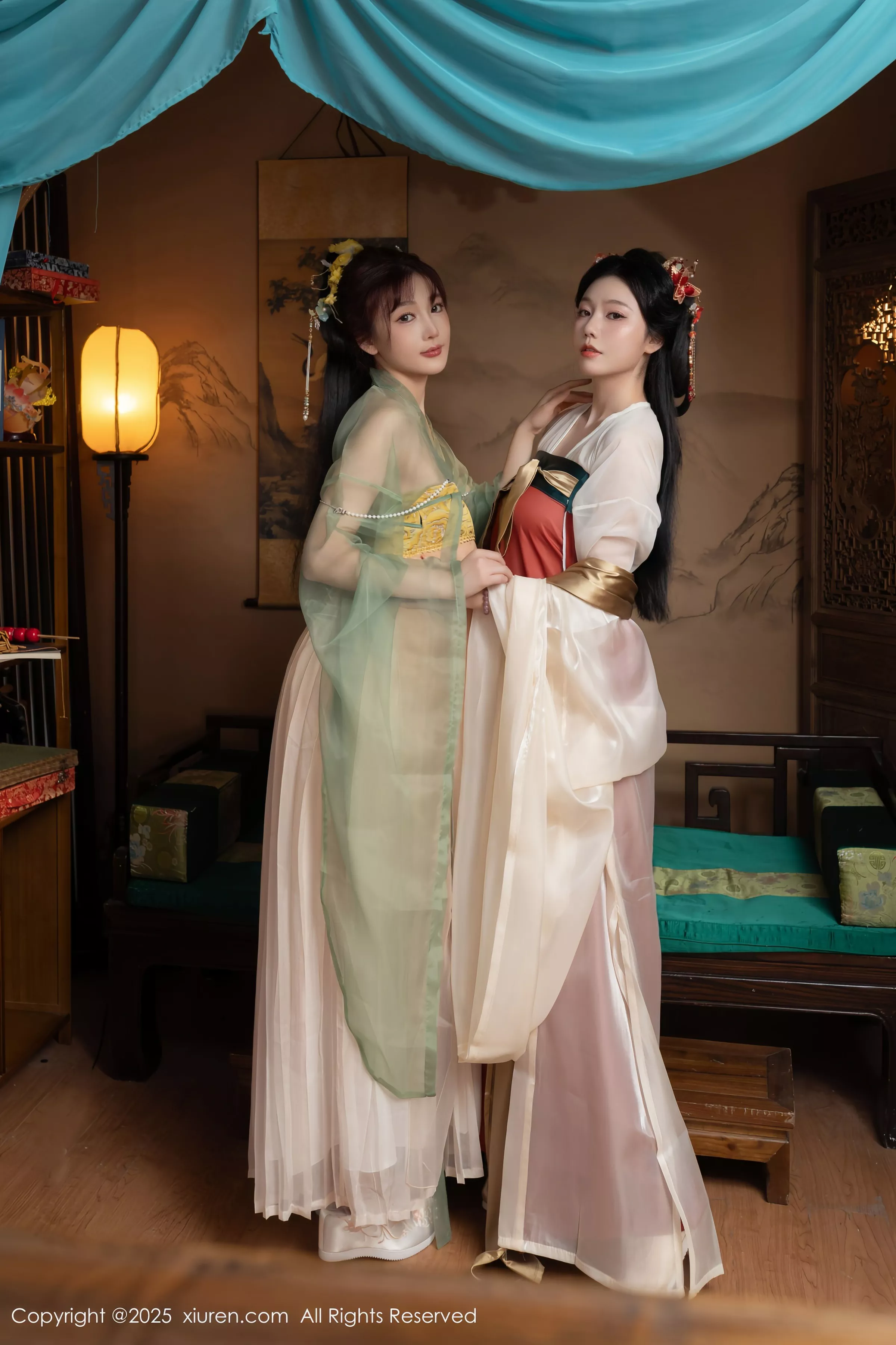 秀人集.com_[XiuRen秀人网]No.10223_模特合集女神陆萱萱＆安然anran激情互动薄纱古装撩人诱惑写真80P