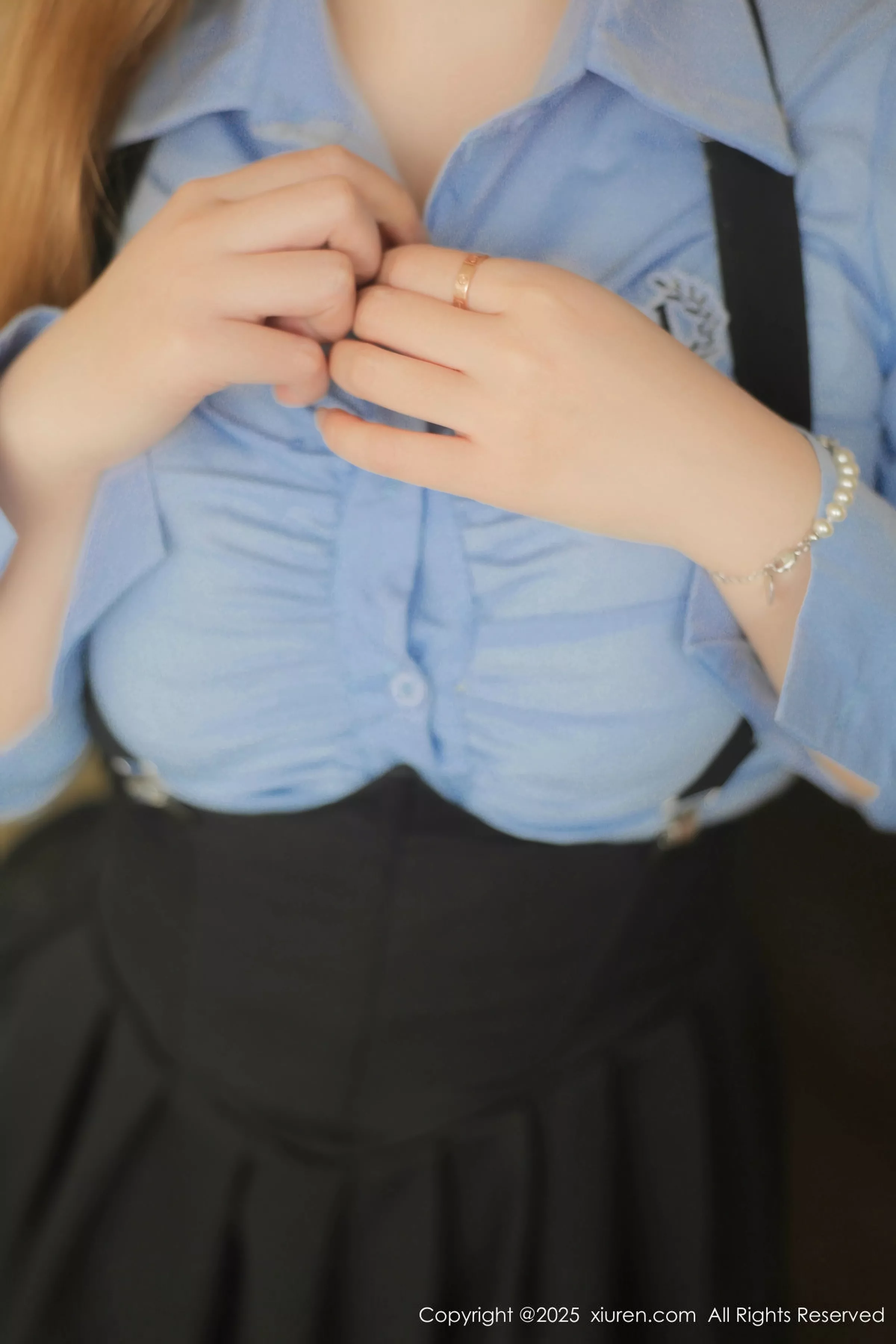 秀人集.com_[XiuRen秀人网]No.10224_新人模特麦当劳性感学生装露黑色情趣内衣配黑丝吊袜诱惑写真86P