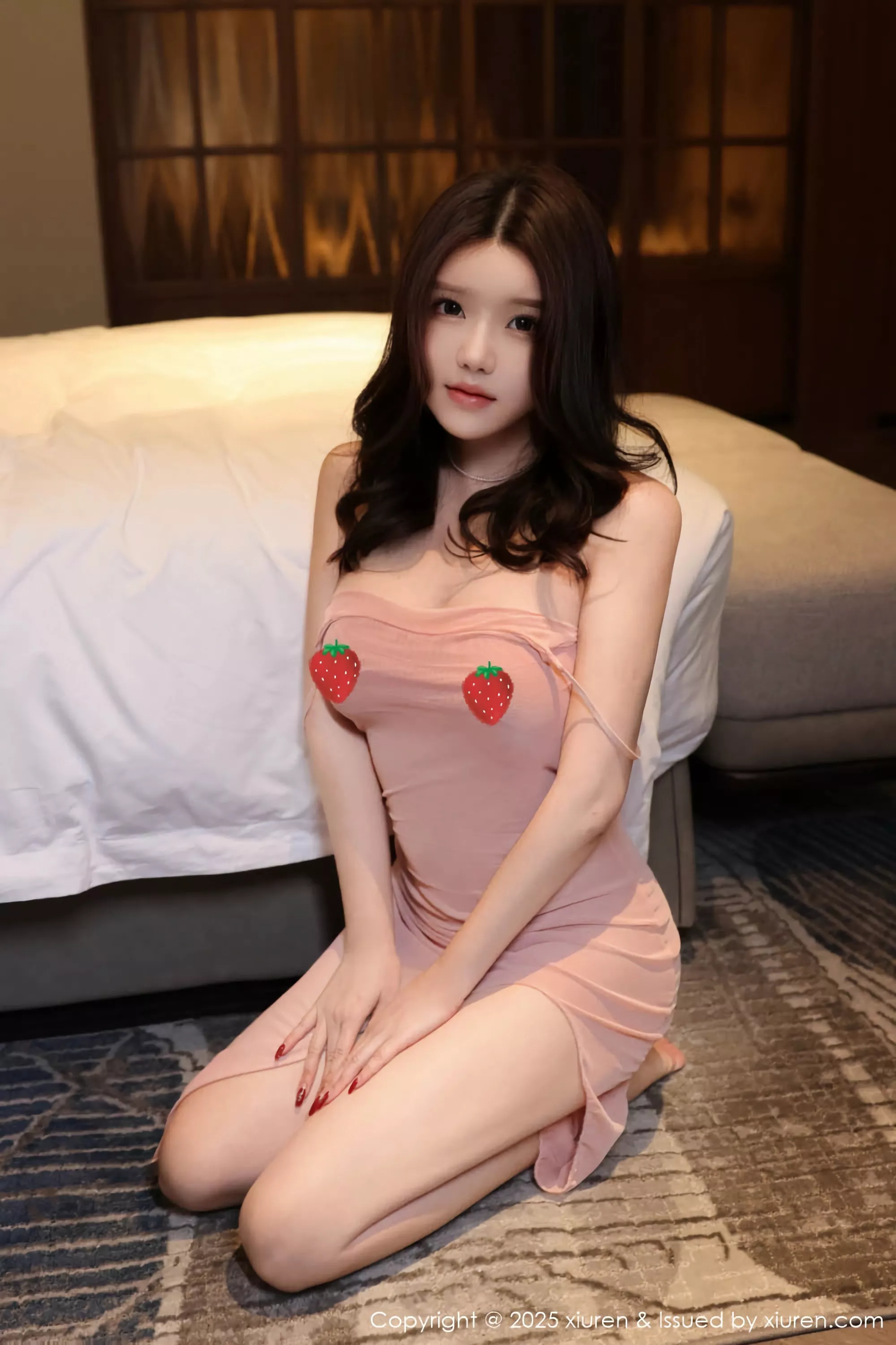 秀人集.com_[XiuRen秀人网]No.10229_模特小薯条nienie性感黑色连体丝袜+粉色吊带长裙秀美腿诱惑写真84P