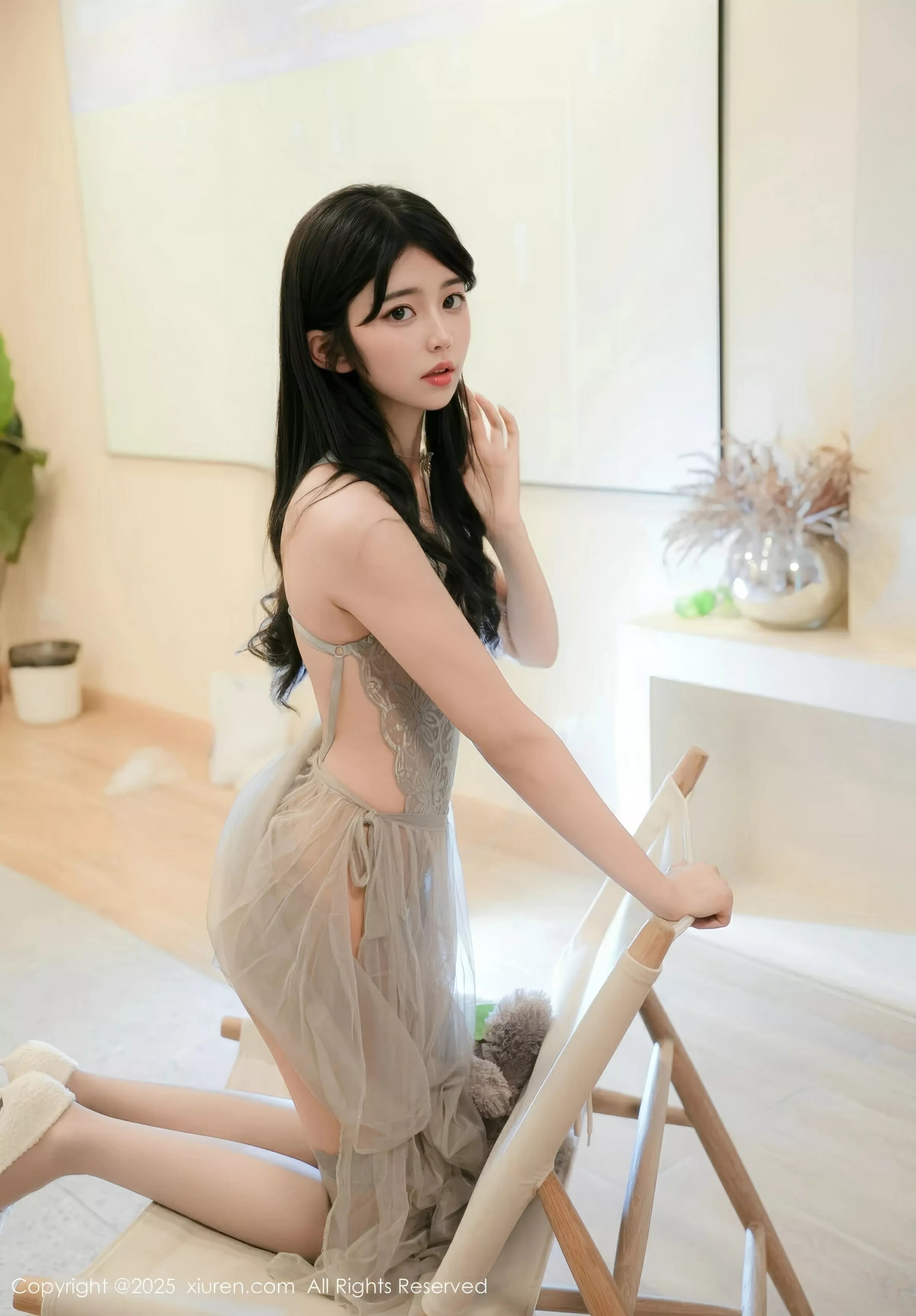 秀人集.com_[XiuRen秀人网]No.10334_模特美少女@性感薄纱情趣长裙配灰色丝袜秀柔美身姿诱惑写真52P