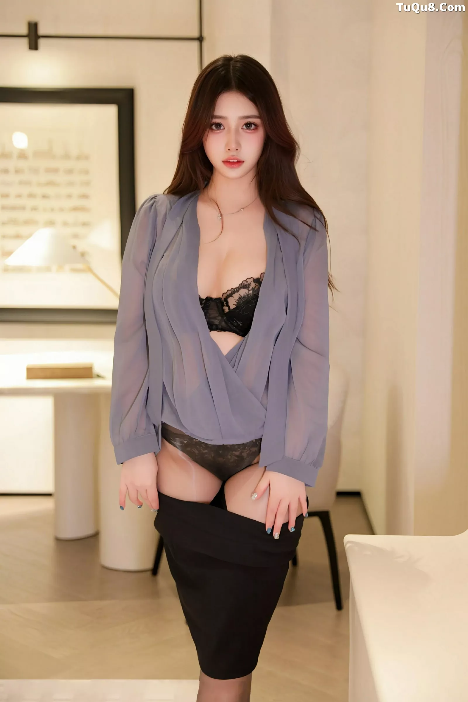 秀人集.com_[XiuRen秀人网]No.10484_模特蛋蛋宝性感OL服饰露黑色蕾丝内衣配超薄黑丝秀美腿诱惑写真83P