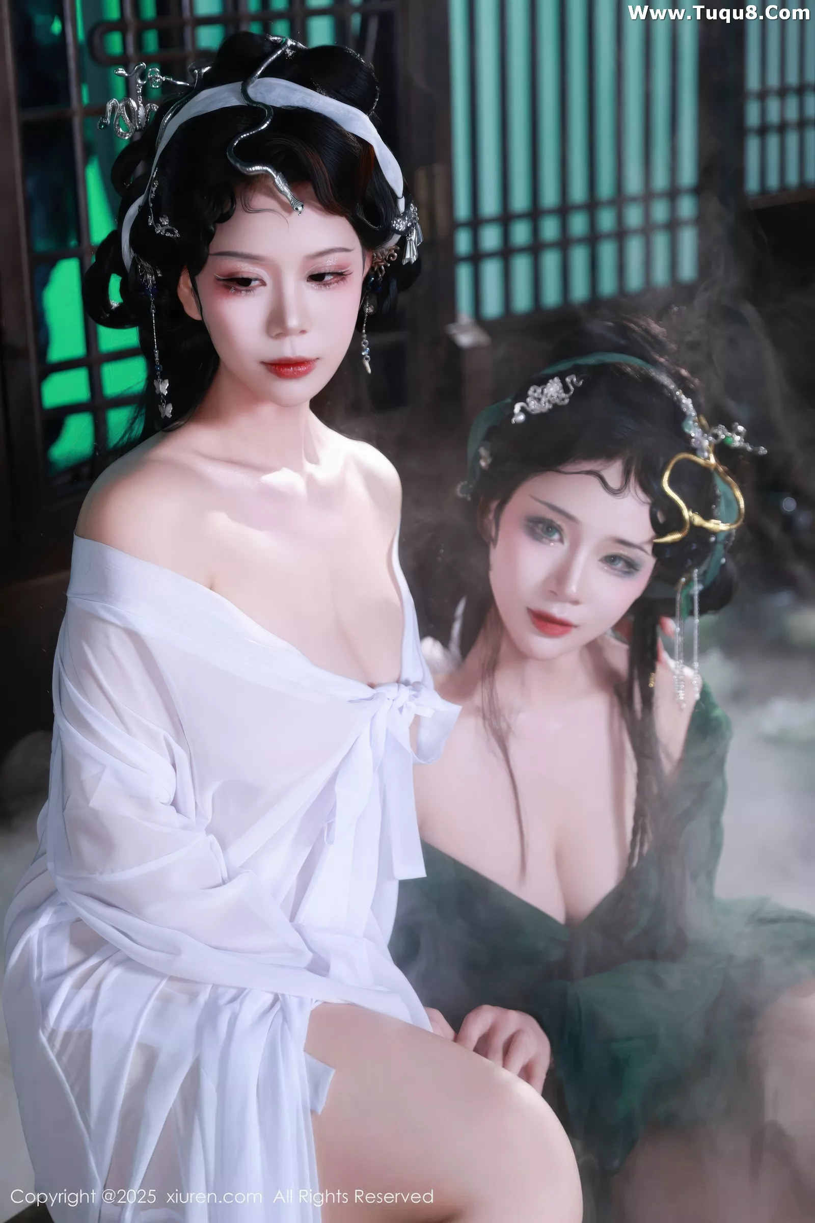 秀人集.com_[XiuRen秀人网]No.10561_模特南乔古风场景青蛇装扮性感低胸服饰秀完美身材诱惑写真88P