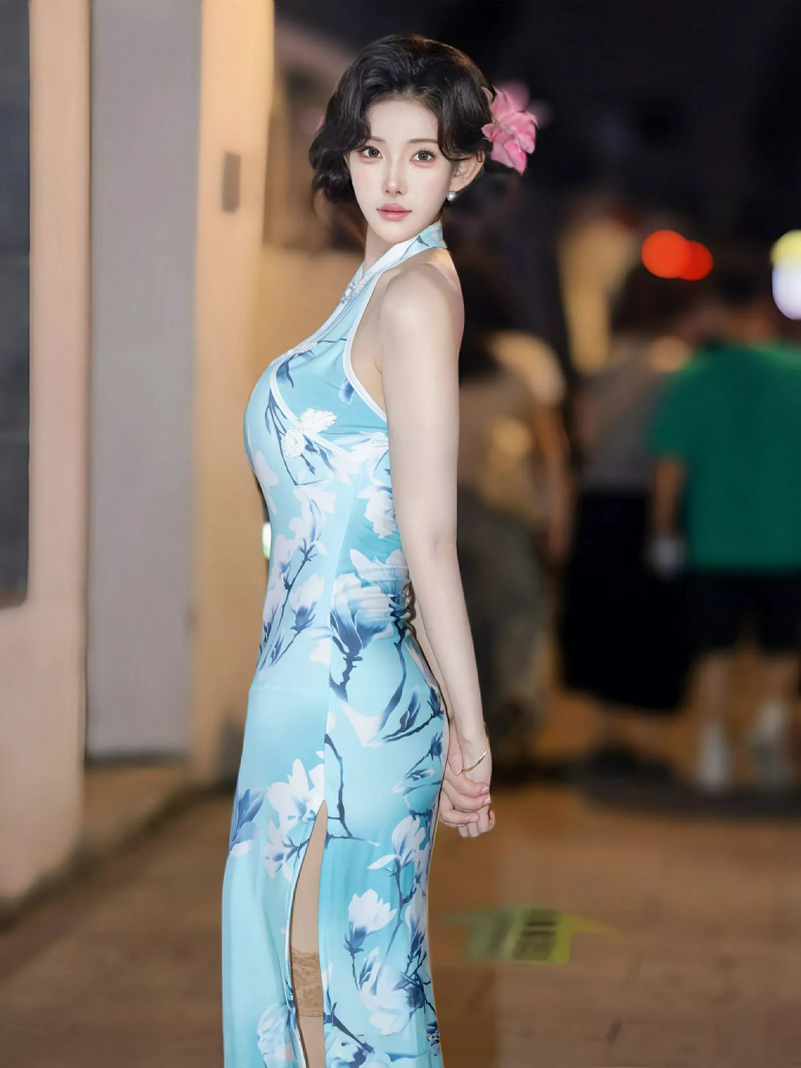 秀人集.com_[XiuRen秀人网]No.10594_模特梨霜儿性感青色情趣旗袍配超薄肉丝秀凹凸身材完美诱惑写真82P