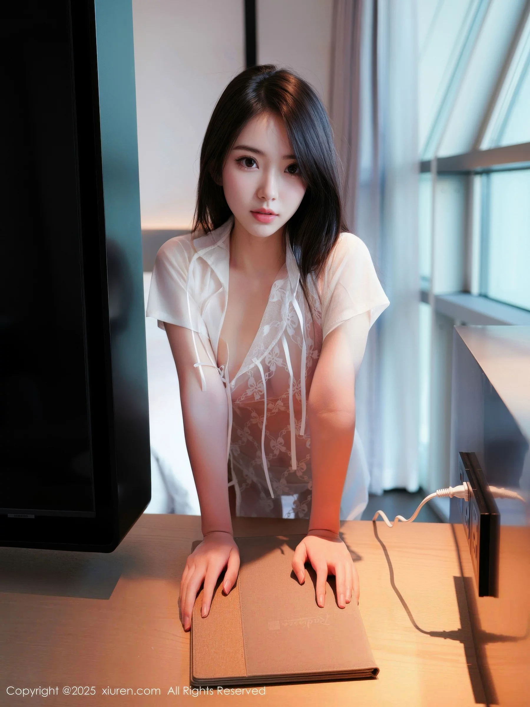 秀人集.com_[XiuRen秀人网]No.10854_模特烧烧小桃性感白色薄纱内衣配灰丝吊袜秀曼妙身姿诱惑写真64P