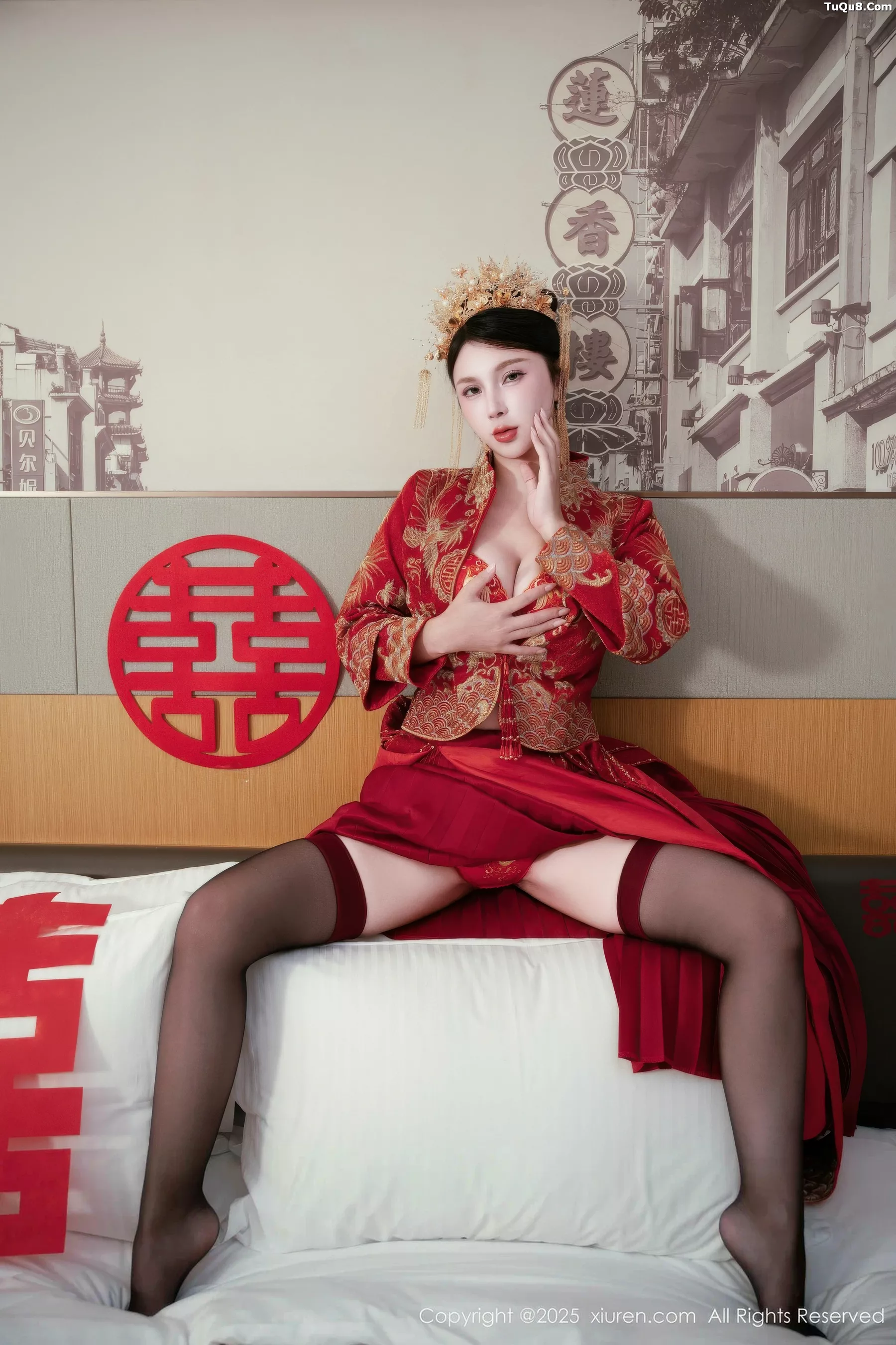 秀人集.com_[XiuRen秀人网]No.10865_模特小蛮妖Yummy性感红色新娘服配超薄黑丝秀完美身材诱惑写真66P