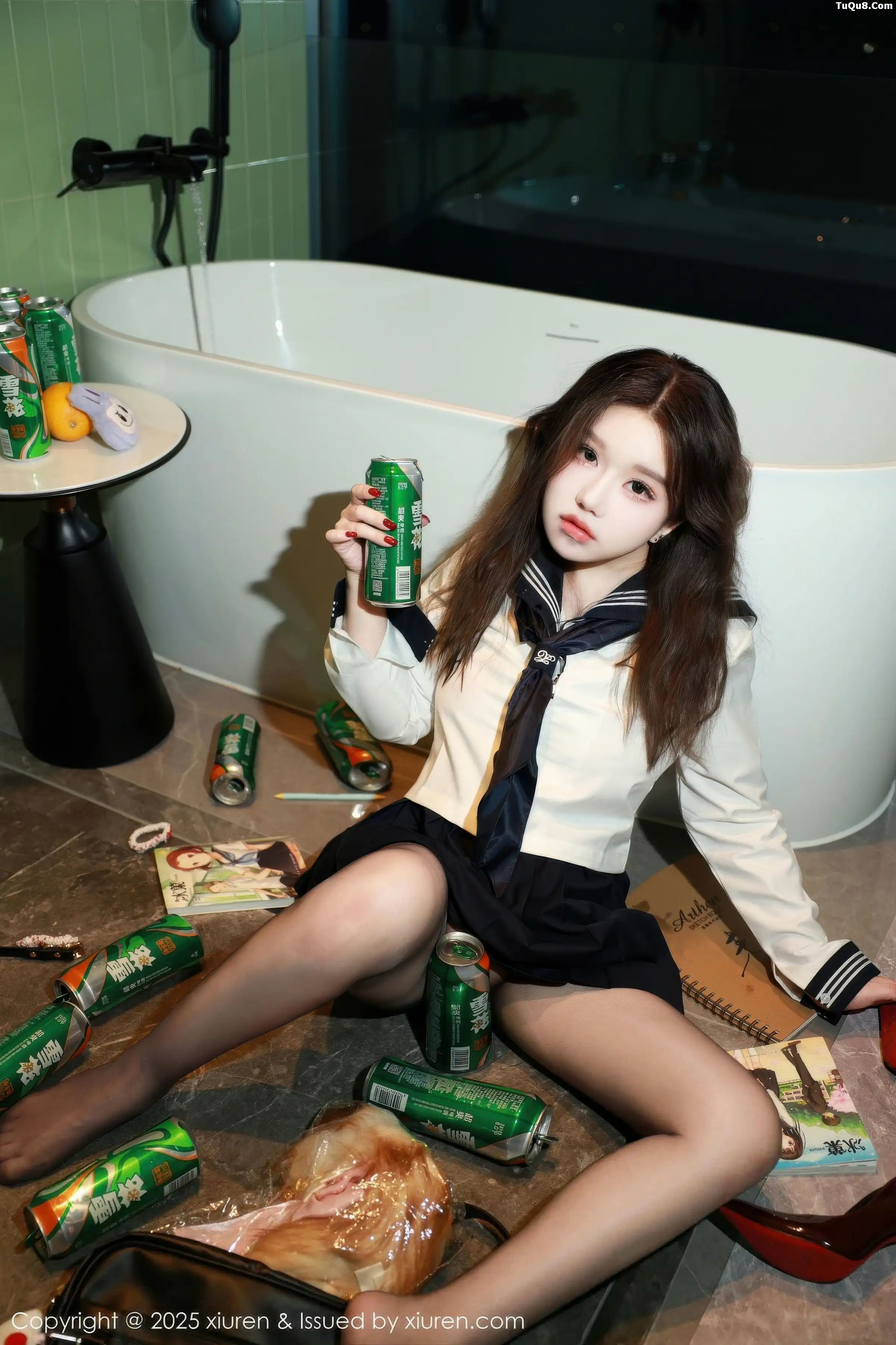 秀人集.com_[XiuRen秀人网]No.11071_模特小薯条nienie性感白T配黑色短裙露超薄黑丝秀美腿诱惑写真58P